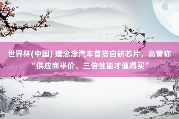 世界杯(中国) 理念念汽车首搭自研芯片，高管称“供应商半价、三倍性能才值得买”