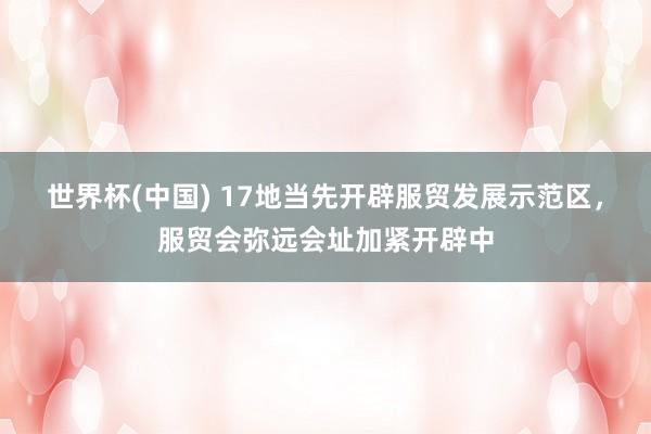 世界杯(中国) 17地当先开辟服贸发展示范区，服贸会弥远会址加紧开辟中