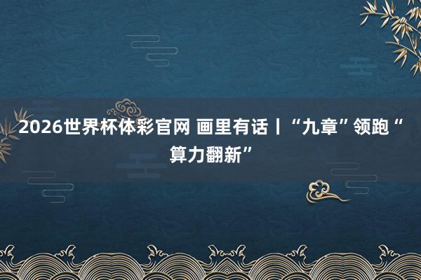 2026世界杯体彩官网 画里有话丨“九章”领跑“算力翻新”