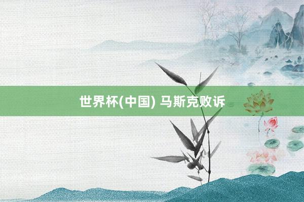 世界杯(中国) 马斯克败诉