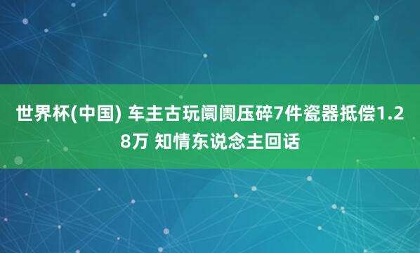 世界杯(中国) 车主古玩阛阓压碎7件瓷器抵偿1.28万 知情东说念主回话