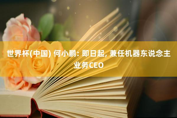 世界杯(中国) 何小鹏: 即日起， 兼任机器东说念主业务CEO