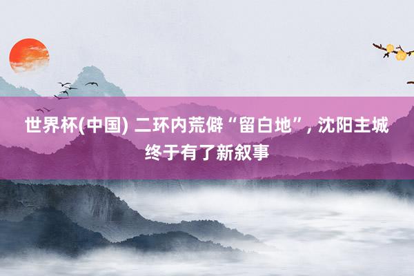 世界杯(中国) 二环内荒僻“留白地”， 沈阳主城终于有了新叙事
